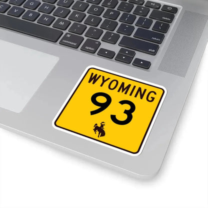 WY-93 (Wyoming) (Road Sign) STICKER Vinyl Kiss-Cut Decal - The Sticker Space