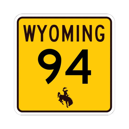 WY-94 (Wyoming) (Road Sign) STICKER Vinyl Kiss-Cut Decal 6 Inch White - The Sticker Space