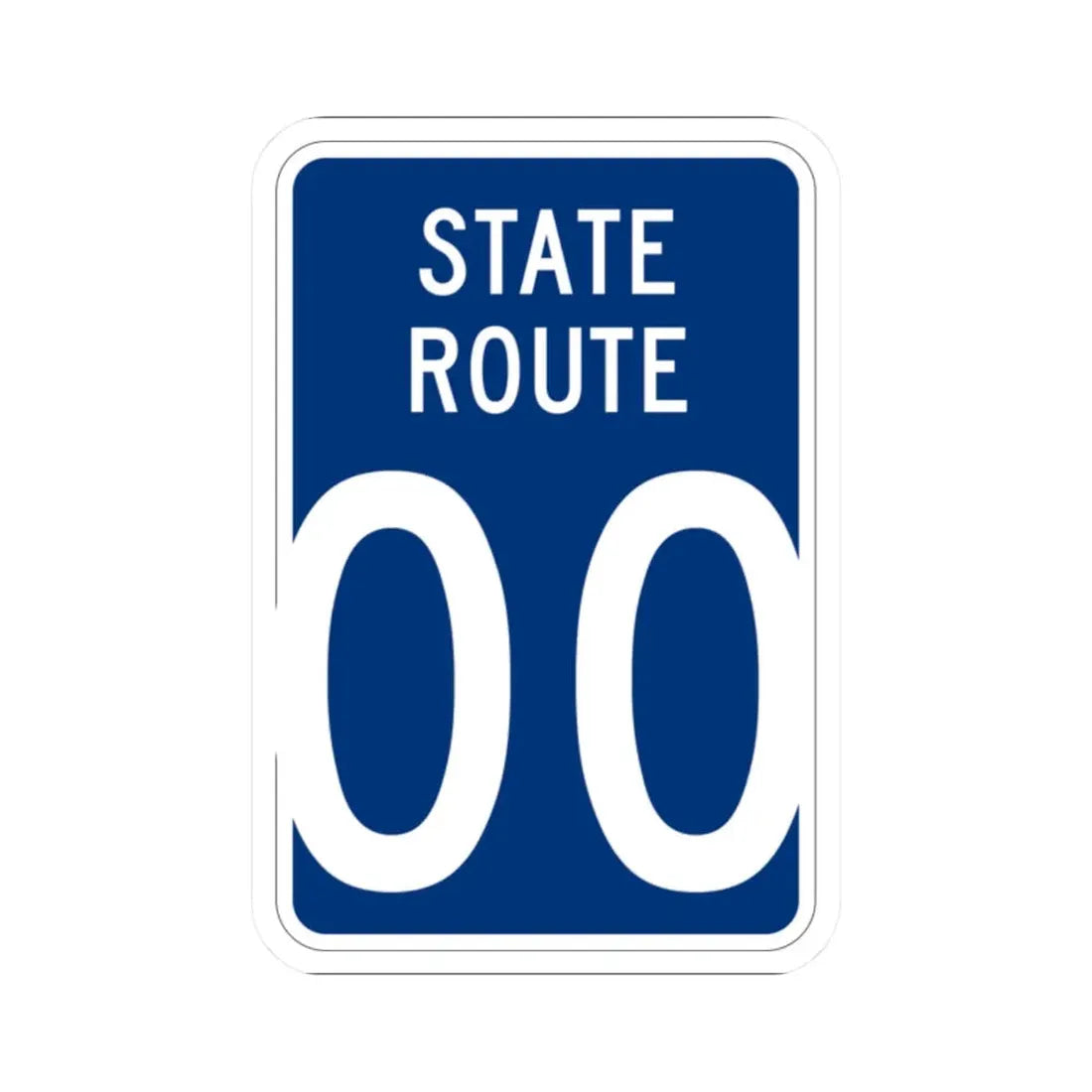 Wyandot County Ohio state route shield template (Ohio) (Road Sign) STICKER Vinyl Kiss-Cut Decal 2 Inch White - The Sticker Space