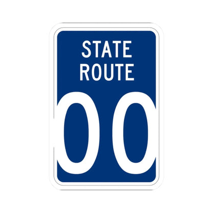 Wyandot County Ohio state route shield template (Ohio) (Road Sign) STICKER Vinyl Kiss-Cut Decal 2 Inch White - The Sticker Space
