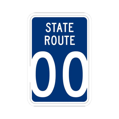 Wyandot County Ohio state route shield template (Ohio) (Road Sign) STICKER Vinyl Kiss-Cut Decal 3 Inch White - The Sticker Space