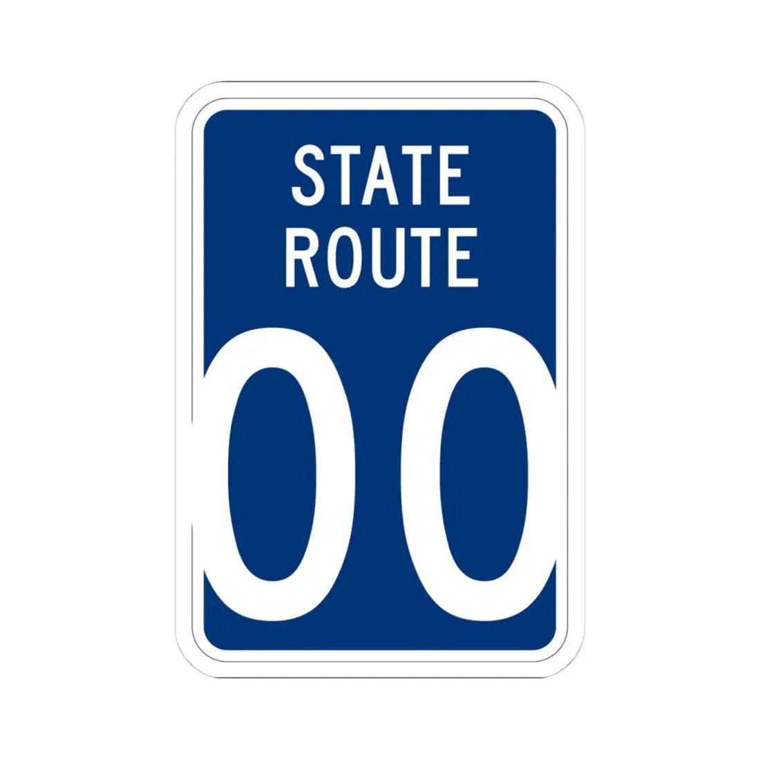 Wyandot County Ohio state route shield template (Ohio) (Road Sign) STICKER Vinyl Kiss-Cut Decal 4 Inch White - The Sticker Space