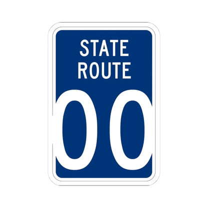 Wyandot County Ohio state route shield template (Ohio) (Road Sign) STICKER Vinyl Kiss-Cut Decal 4 Inch White - The Sticker Space