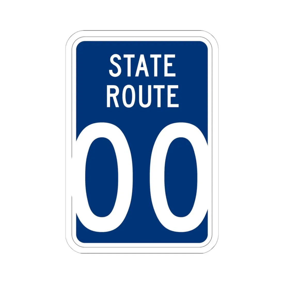 Wyandot County Ohio state route shield template (Ohio) (Road Sign) STICKER Vinyl Kiss-Cut Decal 6 Inch White - The Sticker Space
