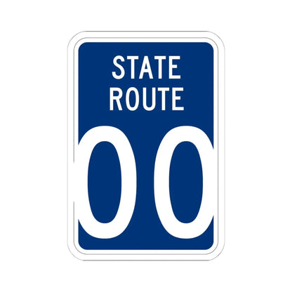Wyandot County Ohio state route shield template (Ohio) (Road Sign) STICKER Vinyl Kiss-Cut Decal 6 Inch White - The Sticker Space