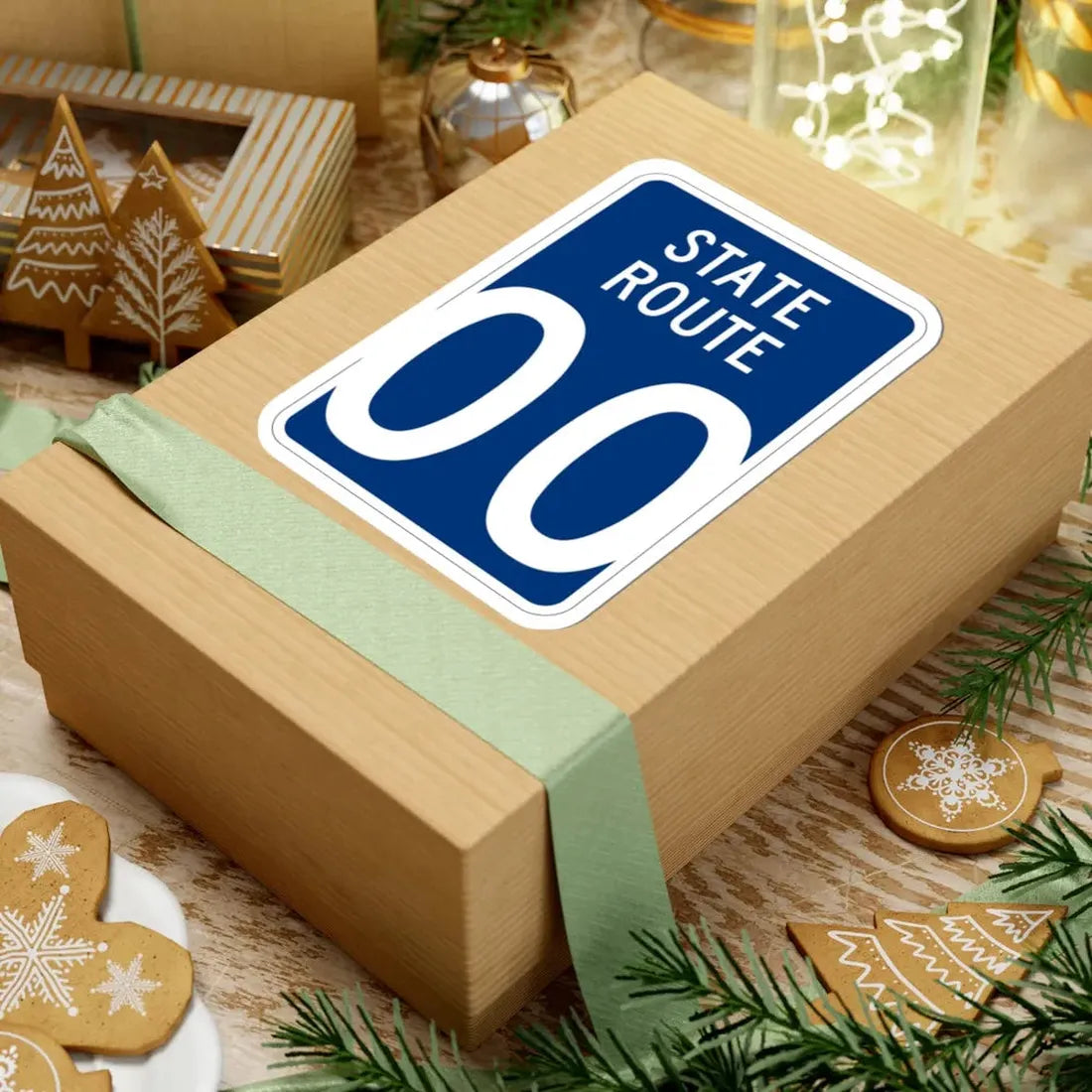 Wyandot County Ohio state route shield template (Ohio) (Road Sign) STICKER Vinyl Kiss-Cut Decal - The Sticker Space