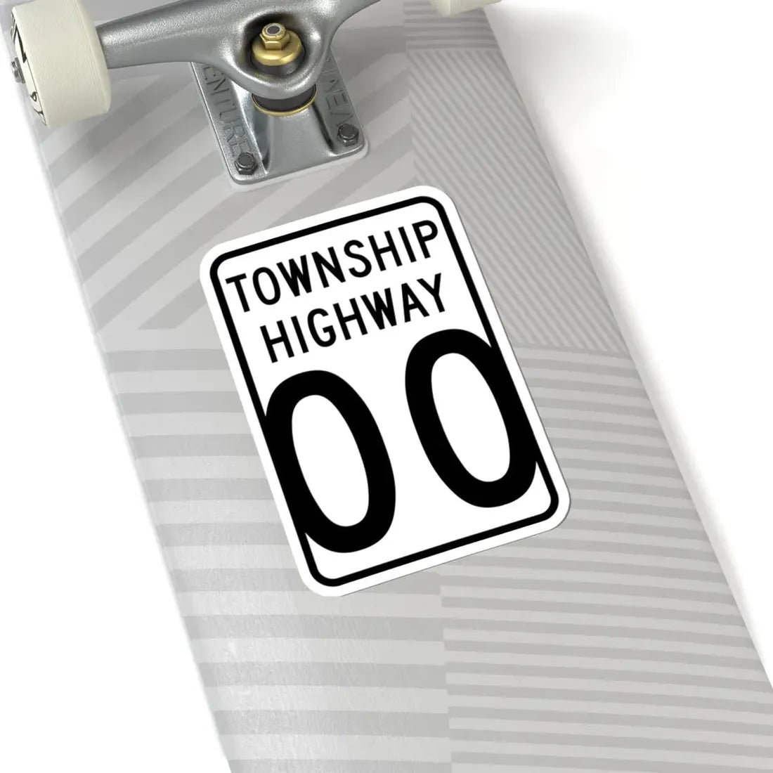 Wyandot County Ohio township highway shield template (Ohio) (Road Sign) STICKER Vinyl Kiss-Cut Decal - The Sticker Space