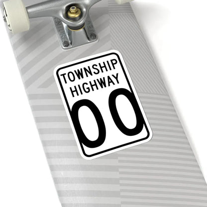 Wyandot County Ohio township highway shield template (Ohio) (Road Sign) STICKER Vinyl Kiss-Cut Decal - The Sticker Space
