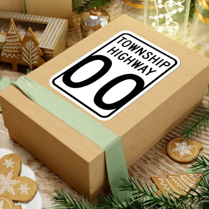 Wyandot County Ohio township highway shield template (Ohio) (Road Sign) STICKER Vinyl Kiss-Cut Decal - The Sticker Space