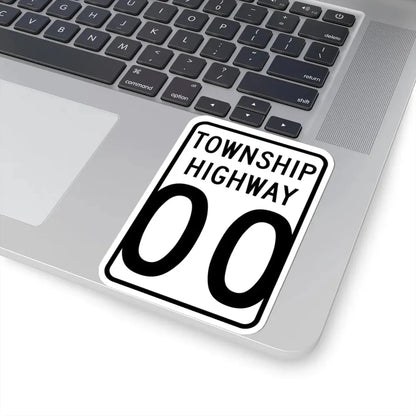Wyandot County Ohio township highway shield template (Ohio) (Road Sign) STICKER Vinyl Kiss-Cut Decal - The Sticker Space