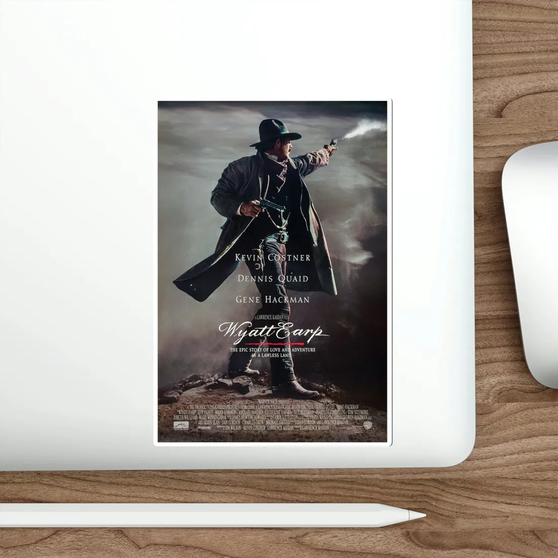 Wyatt Earp 1994 Movie Poster STICKER Vinyl Die-Cut Decal - The Sticker Space