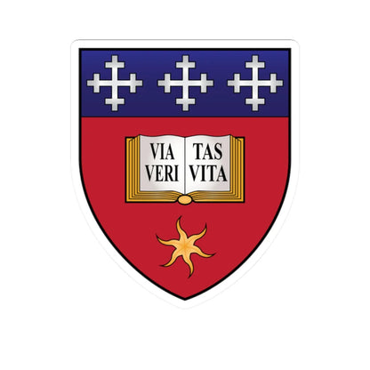 Wycliffe Hall Oxford Coat Of Arms (England) (Coat of Arms) STICKER Vinyl Kiss-Cut Decal 2 Inch White - The Sticker Space