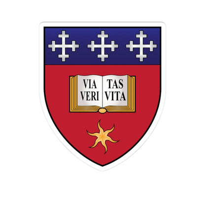 Wycliffe Hall Oxford Coat Of Arms (England) (Coat of Arms) STICKER Vinyl Kiss-Cut Decal 3 Inch White - The Sticker Space