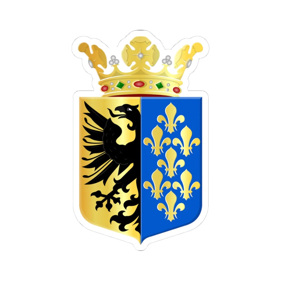 Wymbritseradeel wapen 1975 (Netherlands) (Coat of Arms) STICKER Vinyl Kiss-Cut Decal - The Sticker Space