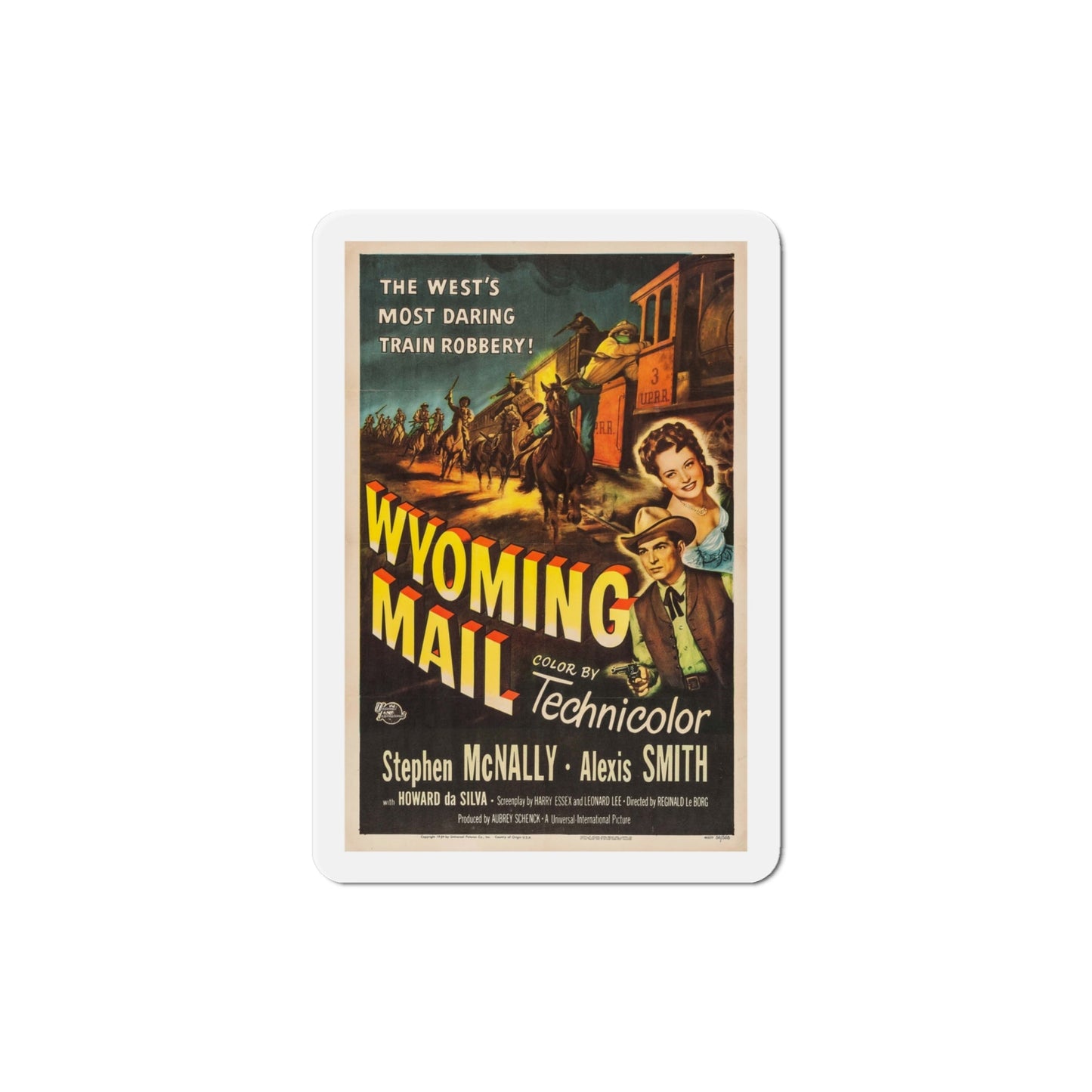 Wyoming Mail 1950 Movie Poster Die-Cut Magnet-4 Inch-The Sticker Space