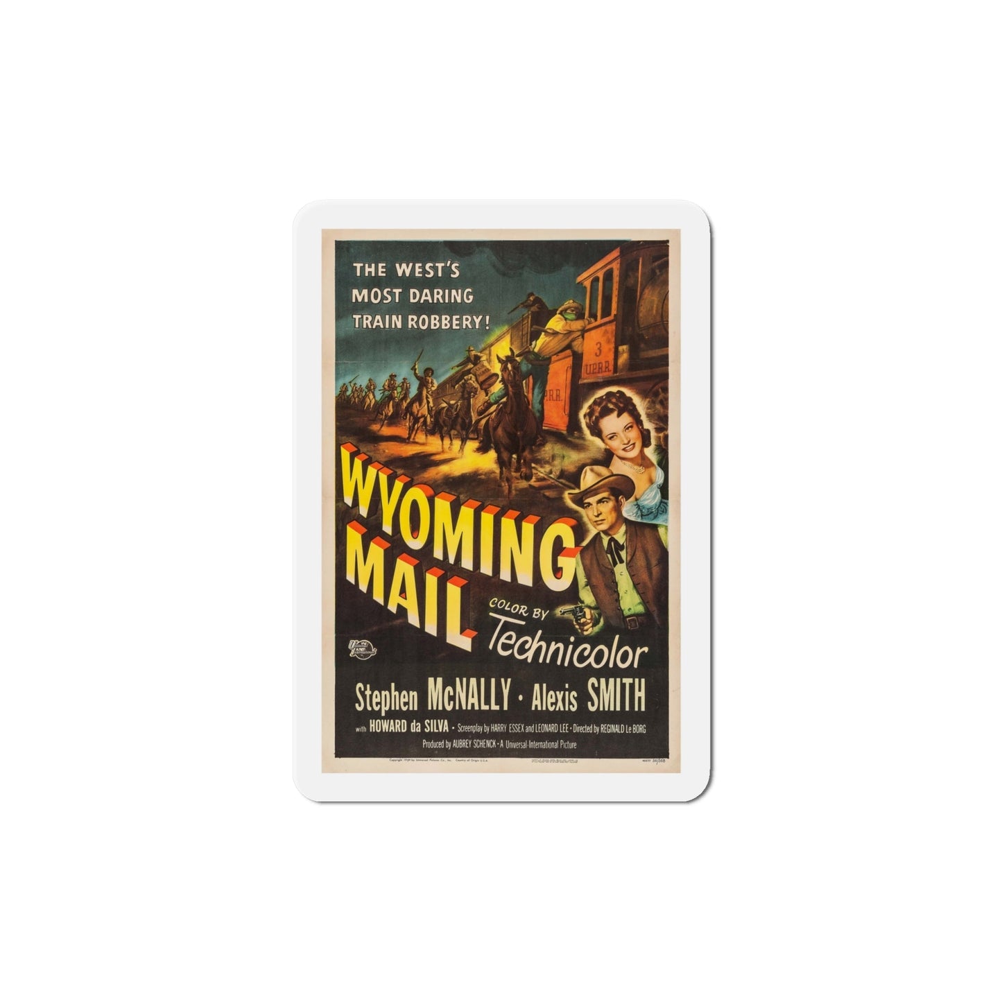 Wyoming Mail 1950 Movie Poster Die-Cut Magnet-6 Inch-The Sticker Space