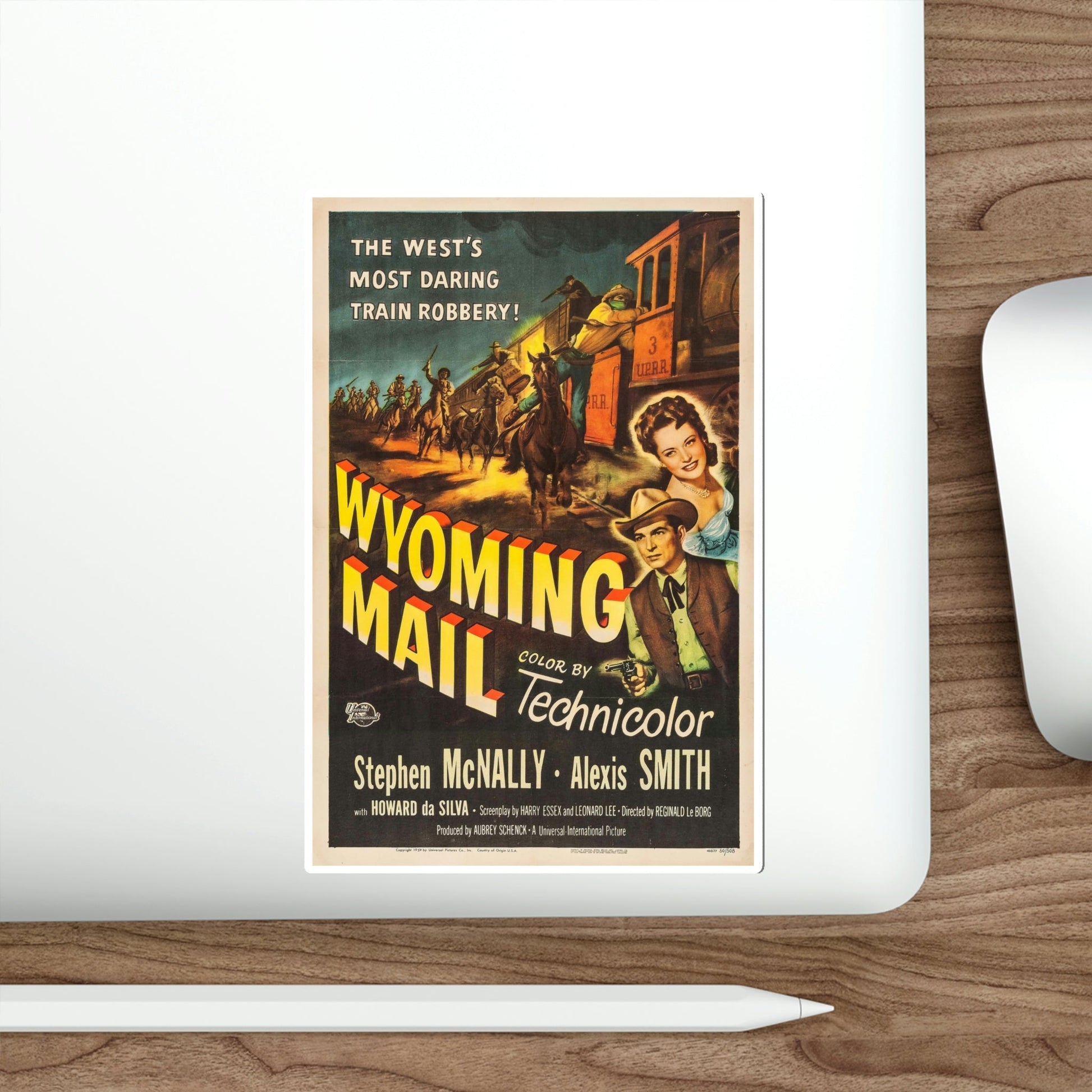 Wyoming Mail 1950 Movie Poster STICKER Vinyl Die-Cut Decal-The Sticker Space