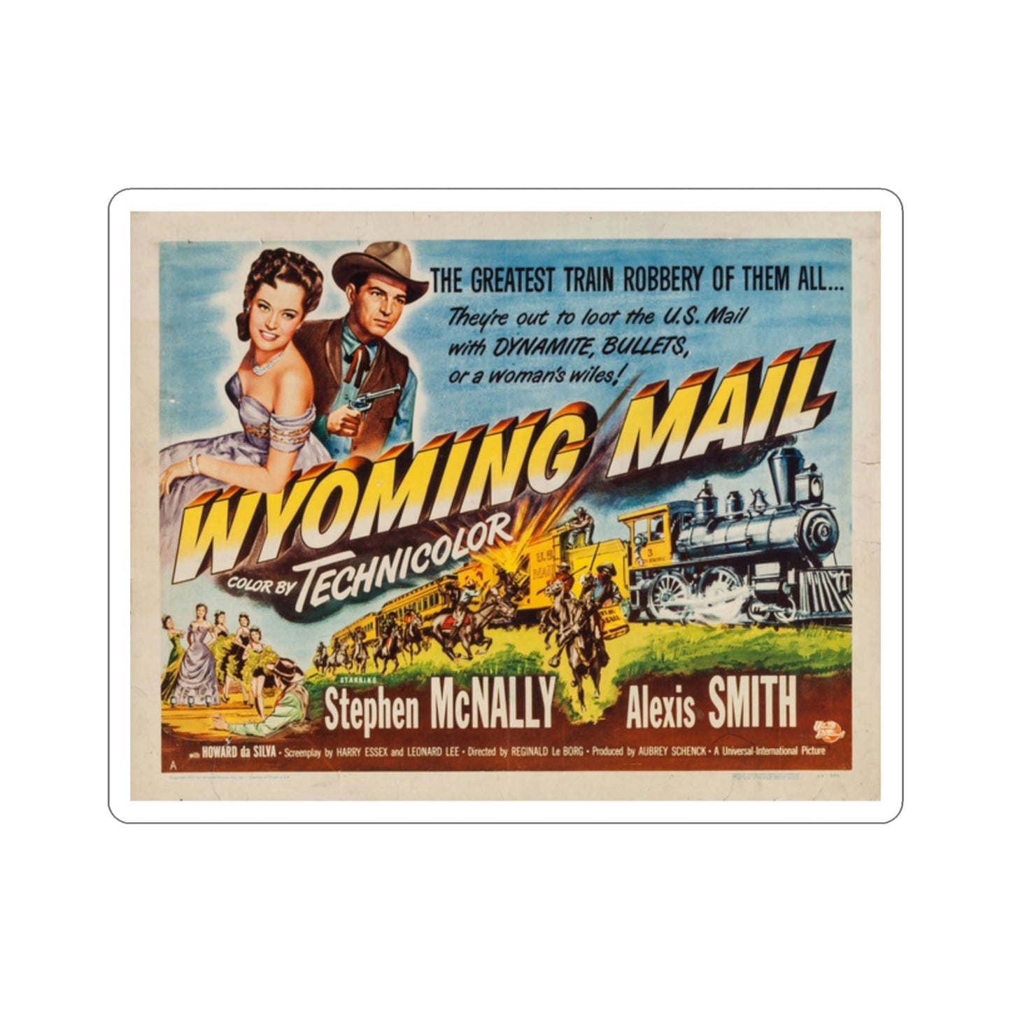 Wyoming Mail 1950 v2 Movie Poster STICKER Vinyl Die-Cut Decal-2 Inch-The Sticker Space