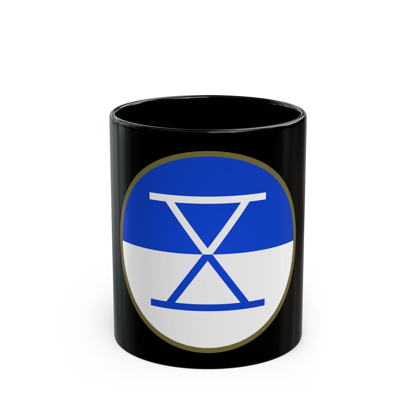 X Corps (U.S. Army) Black Coffee Mug-11oz-The Sticker Space