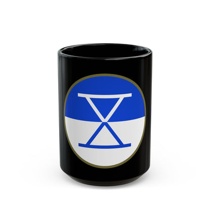 X Corps (U.S. Army) Black Coffee Mug-15oz-The Sticker Space