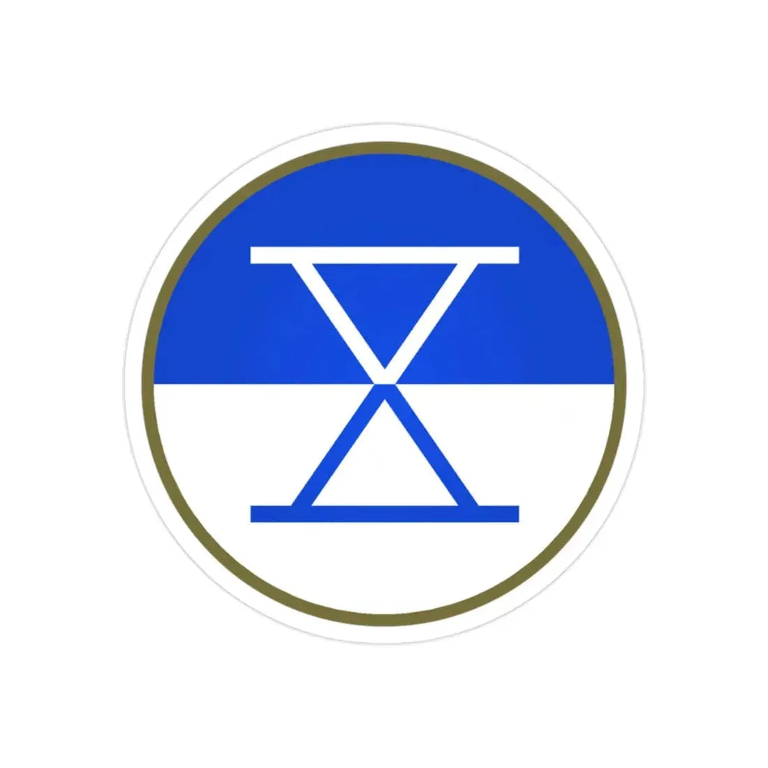 X Corps (U.S. Army) REVERSE PRINT Transparent Die-Cut STICKER 2 Inch Die-Cut Transparent - The Sticker Space