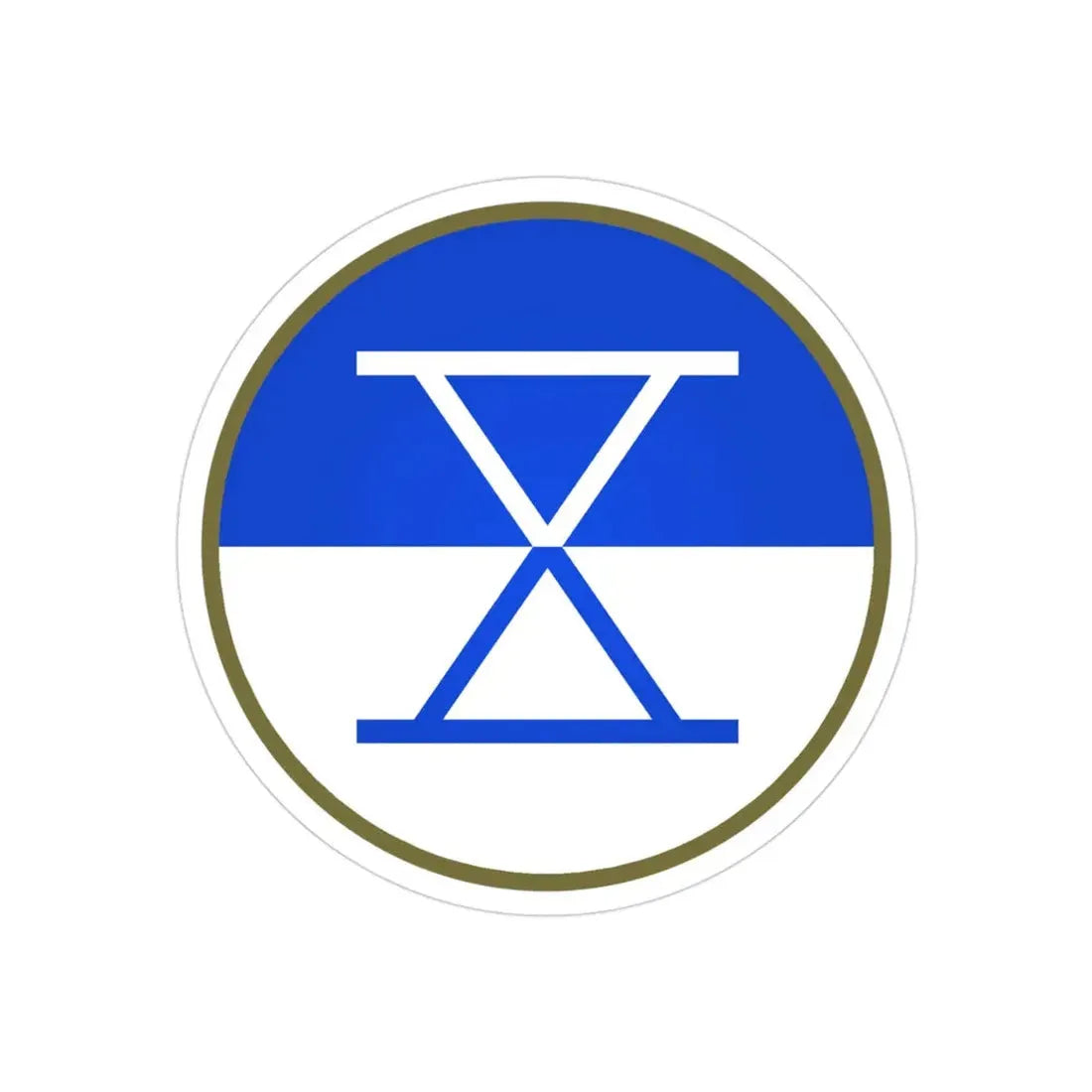 X Corps (U.S. Army) REVERSE PRINT Transparent Die-Cut STICKER 3 Inch Die-Cut Transparent - The Sticker Space