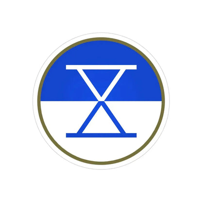 X Corps (U.S. Army) REVERSE PRINT Transparent Die-Cut STICKER 3 Inch Die-Cut Transparent - The Sticker Space