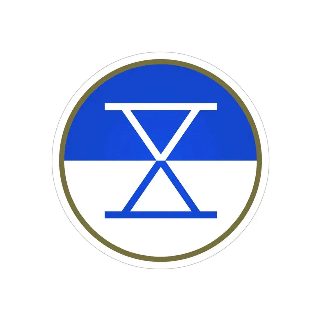X Corps (U.S. Army) REVERSE PRINT Transparent Die-Cut STICKER 4 Inch Die-Cut Transparent - The Sticker Space