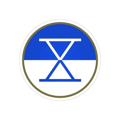 X Corps (U.S. Army) REVERSE PRINT Transparent Die-Cut STICKER 5 Inch Die-Cut Transparent - The Sticker Space