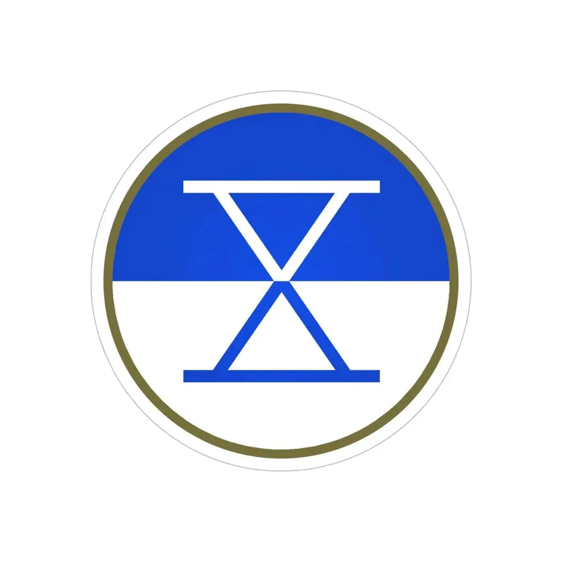 X Corps (U.S. Army) REVERSE PRINT Transparent Die-Cut STICKER 6 Inch Die-Cut Transparent - The Sticker Space