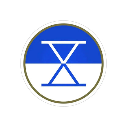 X Corps (U.S. Army) REVERSE PRINT Transparent Die-Cut STICKER 6 Inch Die-Cut Transparent - The Sticker Space