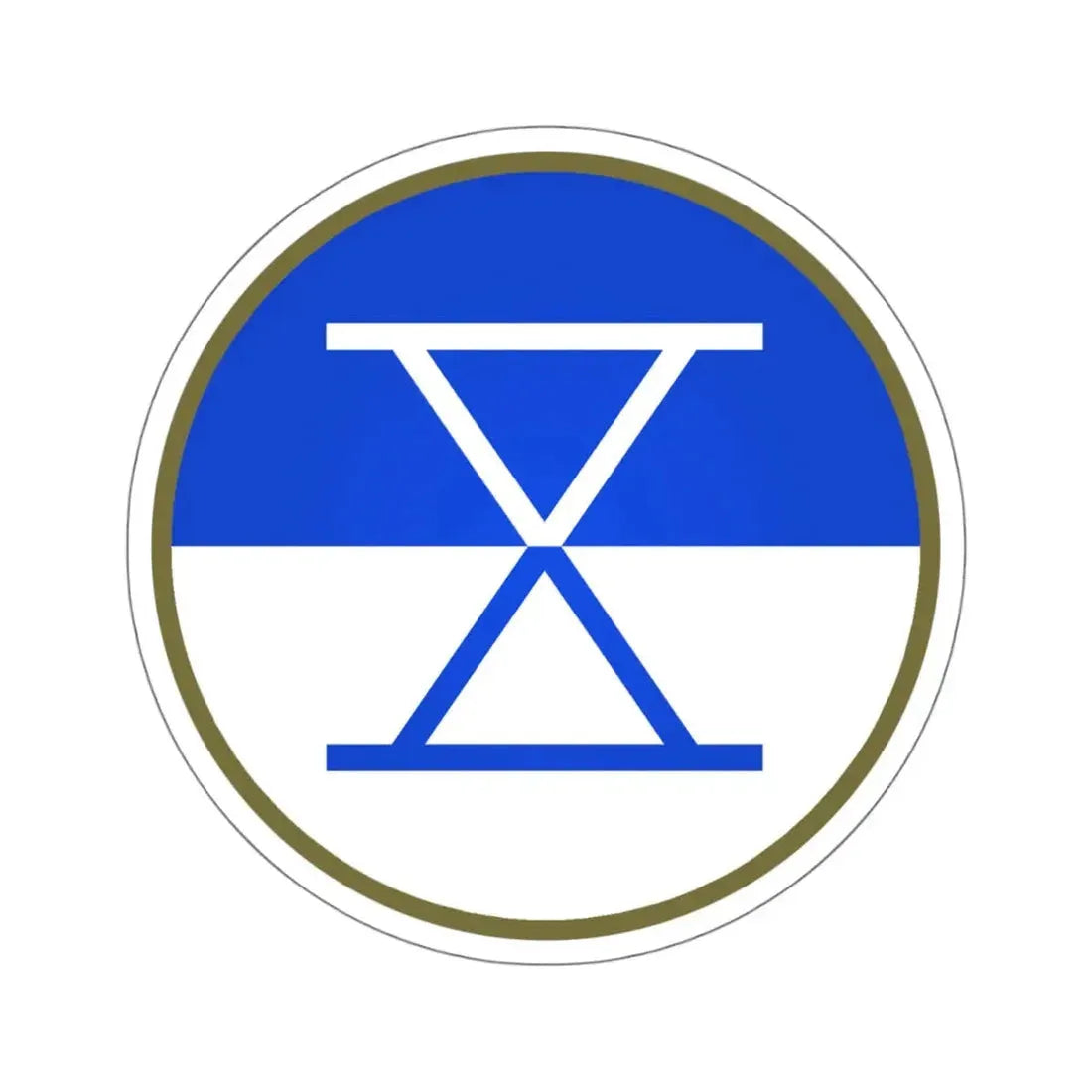 X Corps (U.S. Army) STICKER Vinyl Kiss-Cut Decal 4 Inch White - The Sticker Space