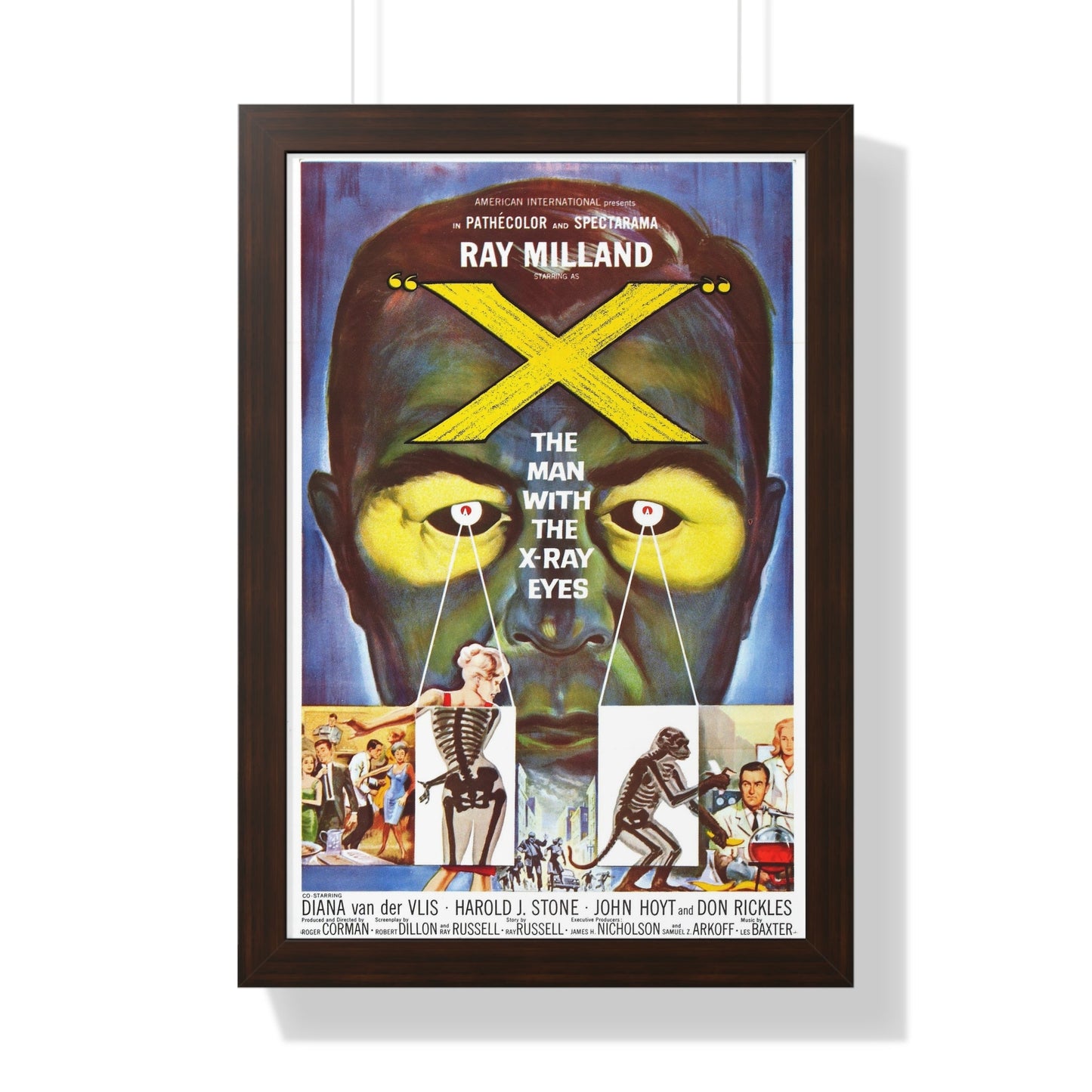 X - THE MAN WITH THE X - RAY EYES 1963 - Framed Movie Poster-16″ x 24″-The Sticker Space