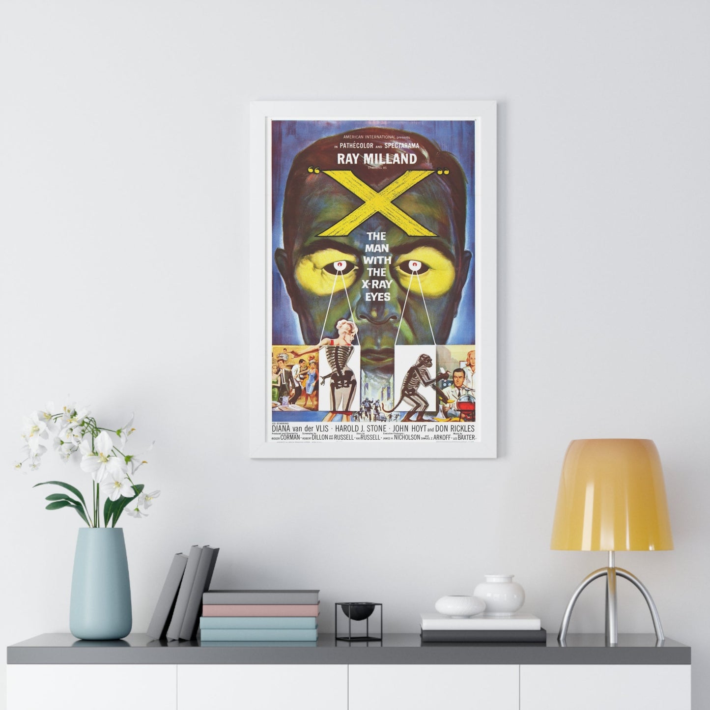 X - THE MAN WITH THE X - RAY EYES 1963 - Framed Movie Poster-The Sticker Space