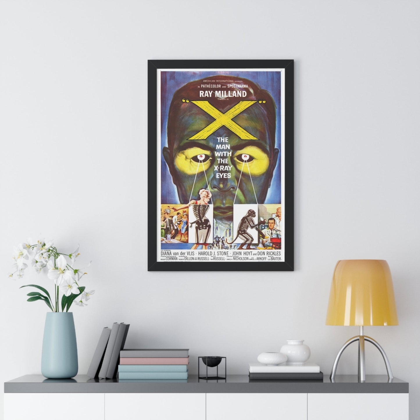 X - THE MAN WITH THE X - RAY EYES 1963 - Framed Movie Poster-The Sticker Space