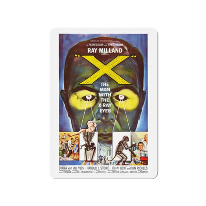 X - THE MAN WITH THE X - RAY EYES 1963 Movie Poster - Refrigerator Magnet 2 Inch - The Sticker Space
