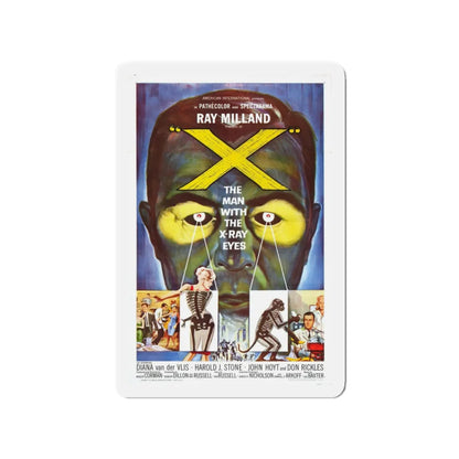 X - THE MAN WITH THE X - RAY EYES 1963 Movie Poster - Refrigerator Magnet 3 Inch - The Sticker Space