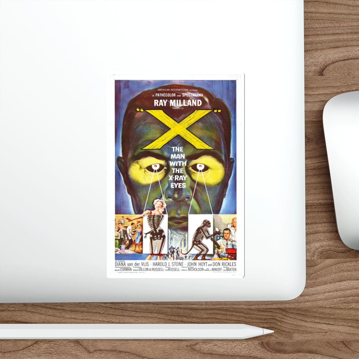 X - THE MAN WITH THE X - RAY EYES 1963 Movie Poster STICKER Vinyl Die-Cut Decal-The Sticker Space