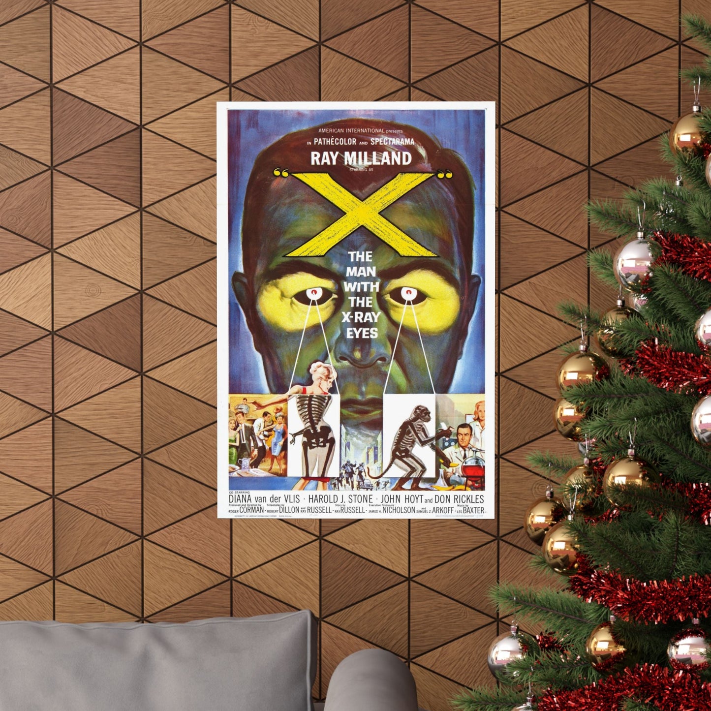 X - THE MAN WITH THE X - RAY EYES 1963 - Paper Movie Poster-The Sticker Space