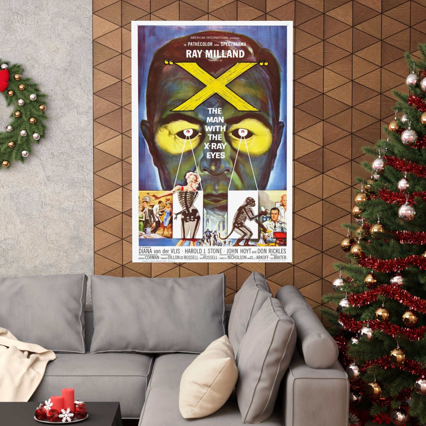 X - THE MAN WITH THE X - RAY EYES 1963 - Paper Movie Poster-The Sticker Space