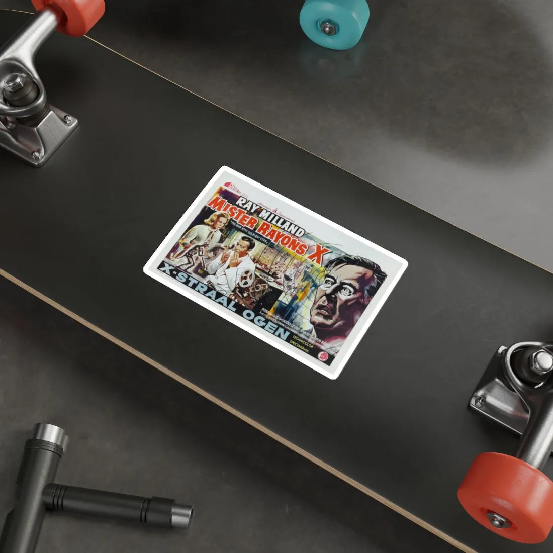 X - THE MAN WITH THE X - RAY EYES (BELGIAN) 1963 Movie Poster STICKER Vinyl Die-Cut Decal - The Sticker Space