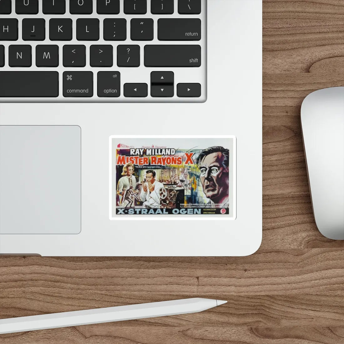 X - THE MAN WITH THE X - RAY EYES (BELGIAN) 1963 Movie Poster STICKER Vinyl Die-Cut Decal - The Sticker Space