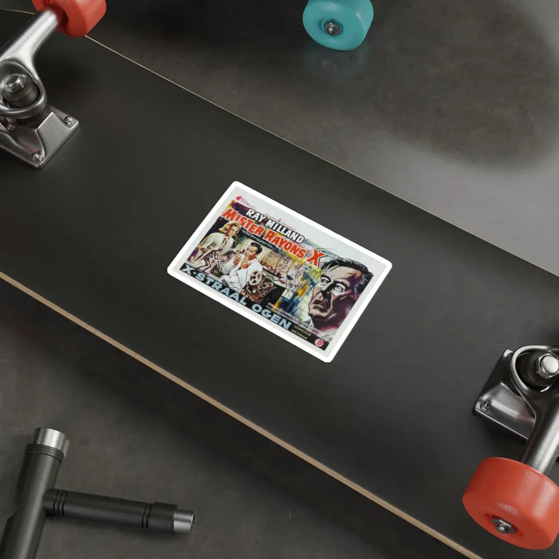 X - THE MAN WITH THE X - RAY EYES (BELGIAN) 1963 Movie Poster STICKER Vinyl Die-Cut Decal - The Sticker Space