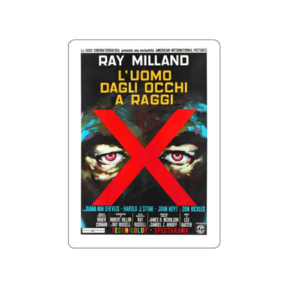 X - THE MAN WITH THE X - RAY EYES (ITALIAN) 1963 Movie Poster STICKER Vinyl Die-Cut Decal 5 Inch - The Sticker Space
