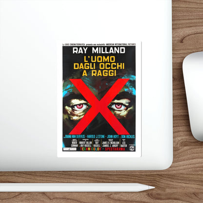X - THE MAN WITH THE X - RAY EYES (ITALIAN) 1963 Movie Poster STICKER Vinyl Die-Cut Decal-The Sticker Space