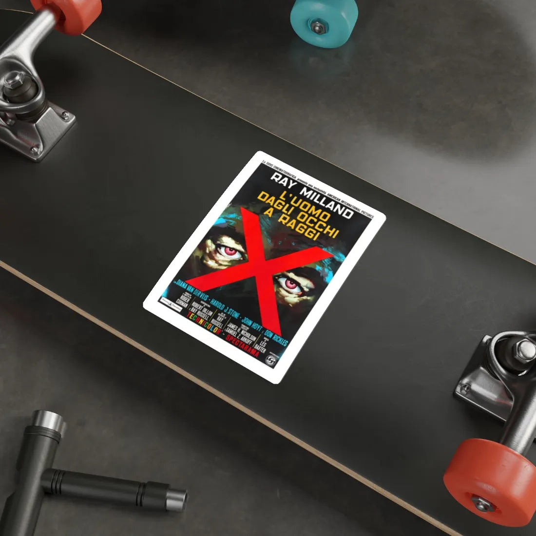 X - THE MAN WITH THE X - RAY EYES (ITALIAN) 1963 Movie Poster STICKER Vinyl Die-Cut Decal - The Sticker Space