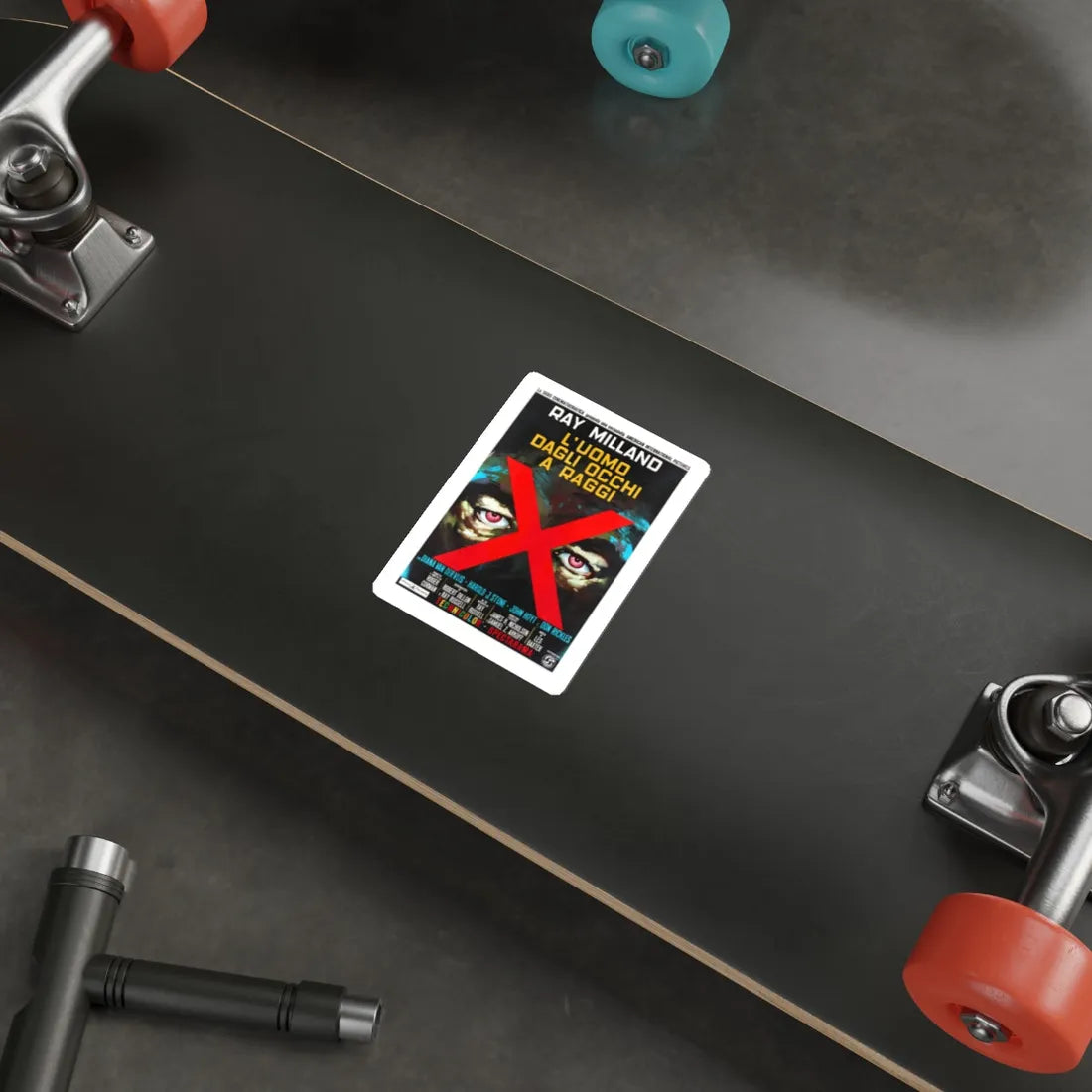 X - THE MAN WITH THE X - RAY EYES (ITALIAN) 1963 Movie Poster STICKER Vinyl Die-Cut Decal - The Sticker Space