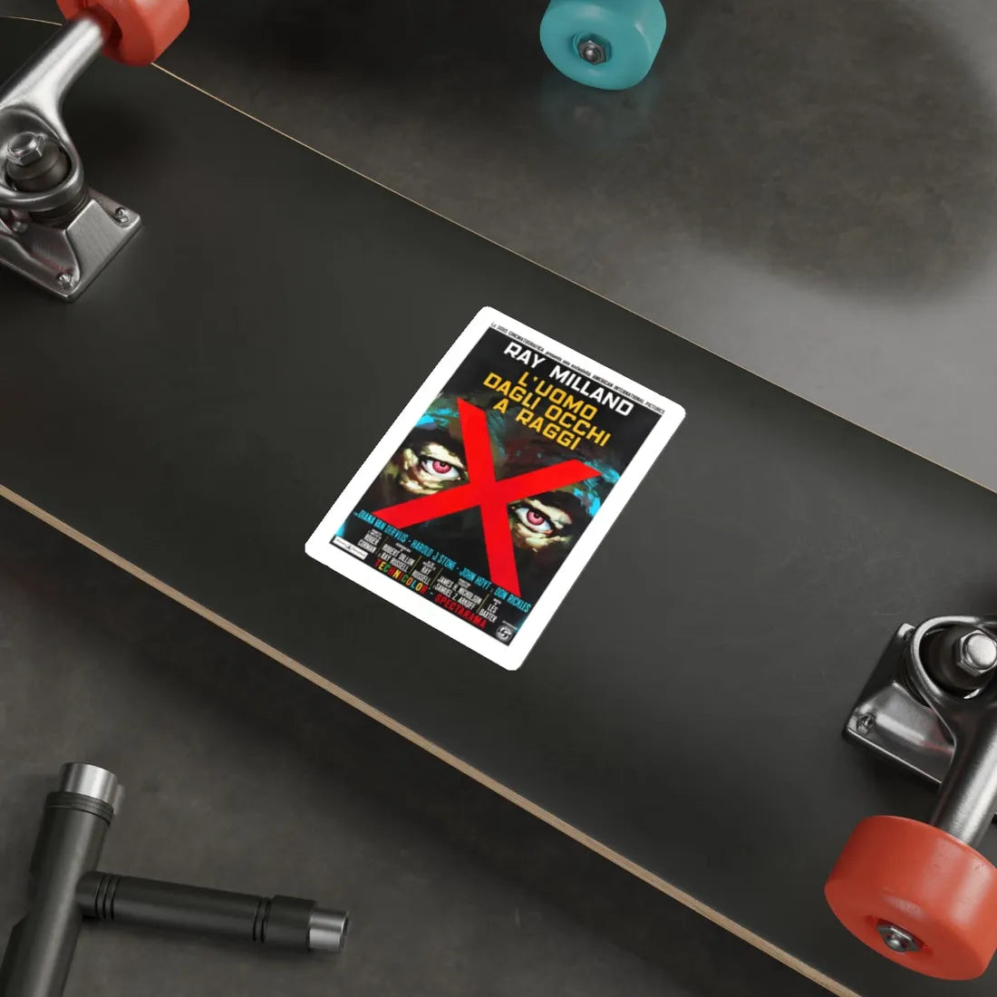 X - THE MAN WITH THE X - RAY EYES (ITALIAN) 1963 Movie Poster STICKER Vinyl Die-Cut Decal - The Sticker Space