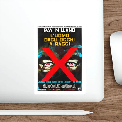 X - THE MAN WITH THE X - RAY EYES (ITALIAN) 1963 Movie Poster STICKER Vinyl Die-Cut Decal - The Sticker Space