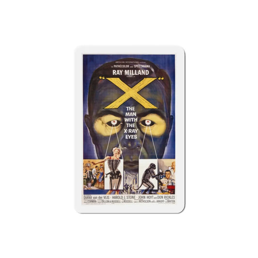 X The Man with the XRay Eyes 1963 Movie Poster Refrigerator Magnet 2 Inch - The Sticker Space